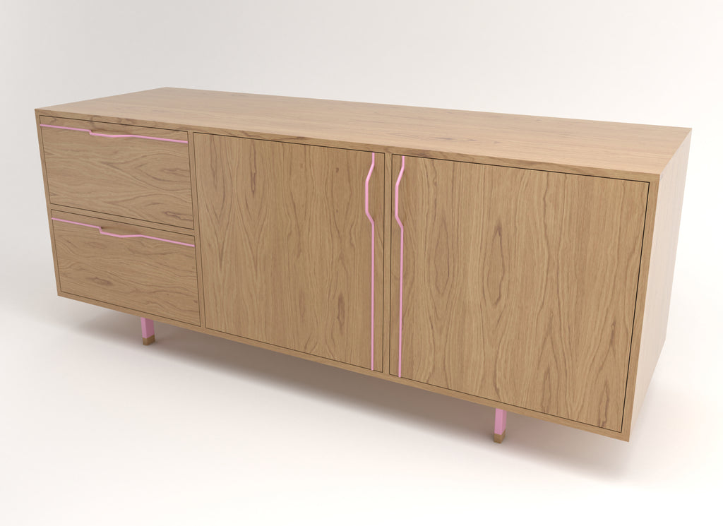 Small outlet wood credenza